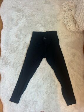 lululemon athletica Black ribbed High-Waist Leggings size 6